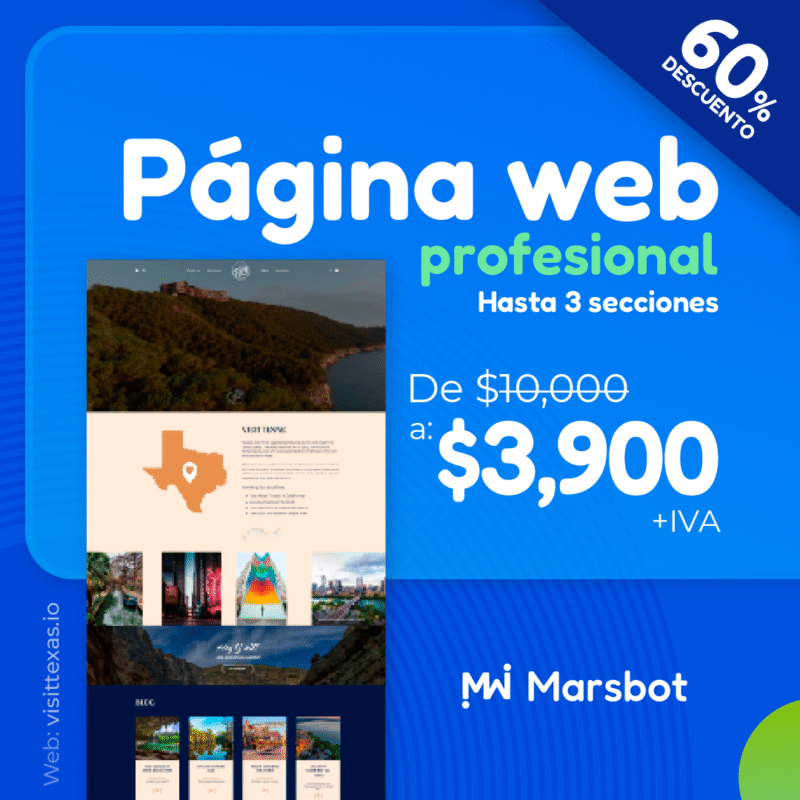 Página web profesional de 1 a 3 subpáginas